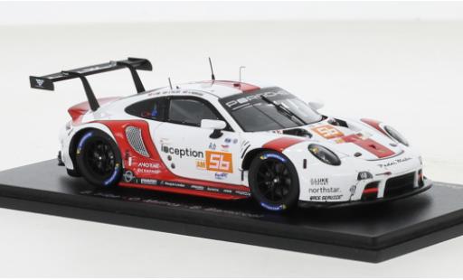 Diecast model cars Porsche 911 RSR -19 No.56 Team Project 1 24h Le Mans 2022 1/43 Spark