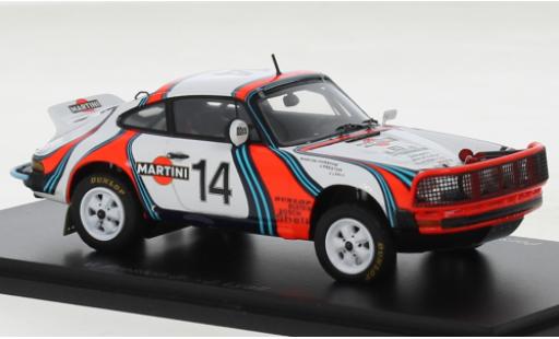 Diecast model cars Porsche 911 SC 3.0 No.14 Martini Rally WM Safari Rally 1978 1/43 Spark