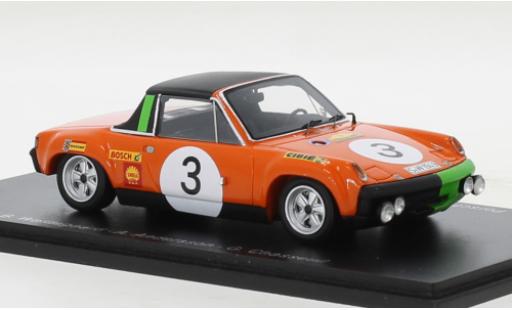 Diecast model cars Porsche 914/6 Base /6 No.3 Marathon de la Route 1970 1/43 Spark