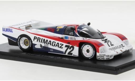 Diecast model cars Porsche 962 1988 C No.72 24h Le Mans 1/43 Spark