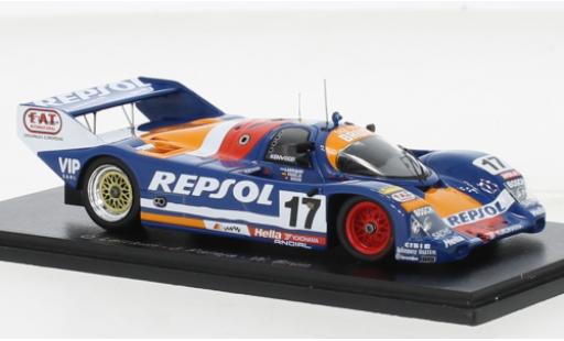 Diecast model cars Porsche 911 1991 C RHD No.17 Brun Motorsport Repsol 24h Le Mans 1/43 Spark
