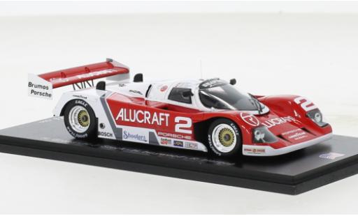 Diecast model cars Porsche 962 1990 C RHD No.2 Alucraft IMSA 24h Daytona 1/43 Spark