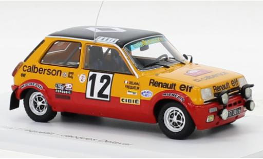 Diecast model cars Renault 5 Alpine Gr.2 No.12 Calberson Rally WM Rally Monte Carlo 1978 1/43 Spark