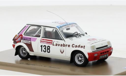 Diecast model cars Renault 5 Alpine Gr.2 No.138 1000 Pistes de Canjuers 1983 1/43 Spark
