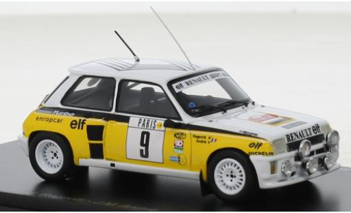 Diecast model cars Renault 5 Turbo No.9 Rally WM Rally Monte Carlo 1983 1/43 Spark