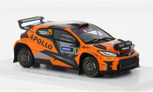 Diecast model cars Toyota Yaris Rally2 GR No.25 Red Grey Team Rally WM Rally Sweden 2024 1/43 Spark