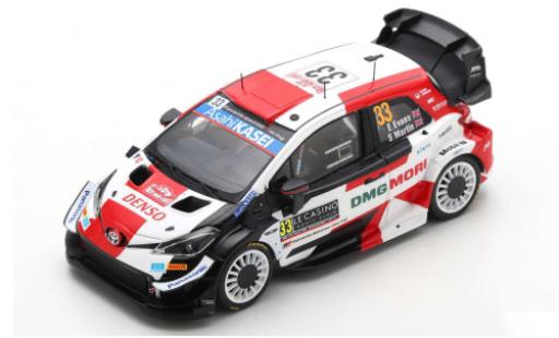 Diecast model cars Toyota Yaris WRC No.33 Gazoo Racing Rally WM Rally Monte Carlo 2021 E.Evans/S.Martin 1/43 Spark