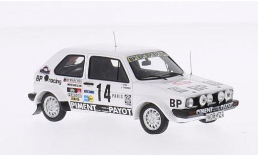 Diecast model cars Volkswagen Golf GTI I No.14 BP Racing Rally Monte-Carlo 1980 J-L.Therier/M.Vial 1/43 Spark