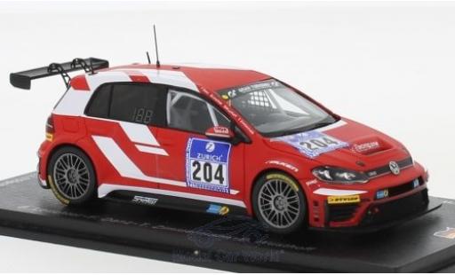 Diecast model cars Volkswagen Golf TCR GTI No.204 racing one GmbH 24h N&Atilde;&frac14;rburgring 2016 B.Leuchter/F.Danz/T.Zimmermann/D.W&Atilde;&frac14;sthoff 1/43 Spark