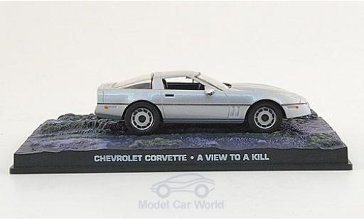 Diecast model cars Chevrolet Corvette Coupe grey James Bond 007 1987 Im Angesicht des Todes without Vitrine 1/43 SpecialC