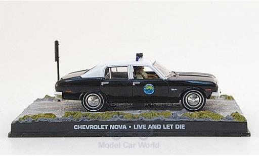 Diecast model cars Chevrolet Nova police black/white James Bond 007 1973 Leben and sterben lassen without Vitrine 1/43 SpecialC