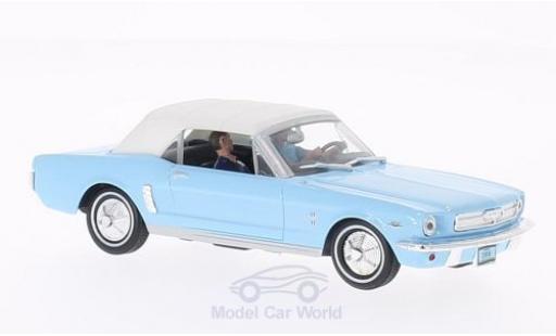 Diecast model cars Ford Mustang Convertible blue/white James Bond 007 1965 Feuerball without Vitrine 1/43 SpecialC