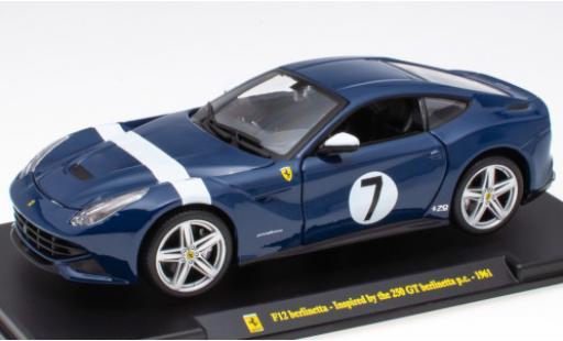 Diecast model cars Ferrari F12 Berlinetta 2 Saloon blue/white Inspired by the 250 GT Saloon p.c. (1961) No.7 1/24 SpecialC