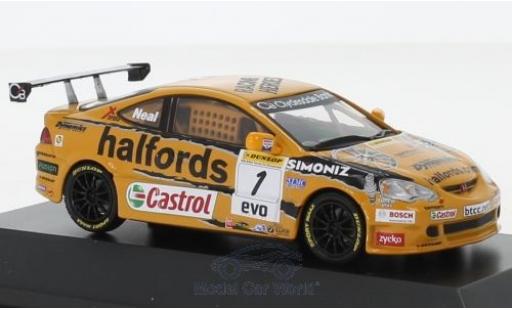 Diecast model cars Honda Integra Base Type-R RHD No.1 Team Halfords BTCC 2006 M.Neal 1/43 SpecialC