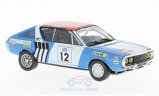 Diecast model cars Renault 17 Gordini No.12 Rally Press on Regardless 1974 J-L.Therier/C.Delferrier without Vitrine 1/43 SpecialC