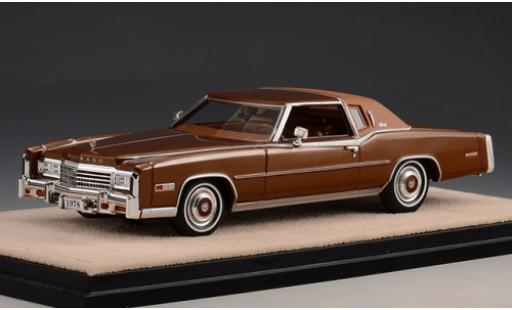 Diecast model cars Cadillac Eldorado Biarritz metallic brown 1978 1/43 Stamp Models