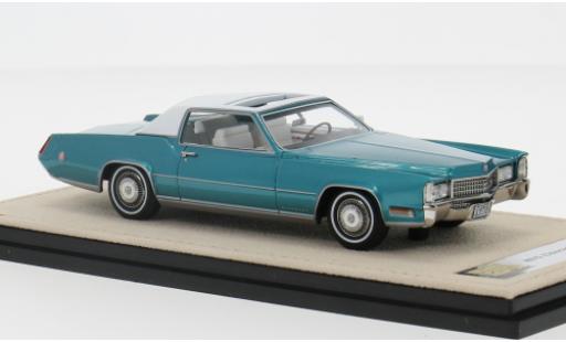Diecast model cars Cadillac Eldorado Biarritz turquoise 1970 1/43 Stamp Models