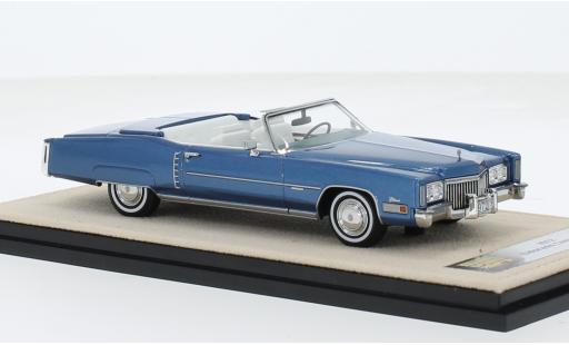 Diecast model cars Cadillac Eldorado Convertible metallise blue 1972 1/18 Stamp Models