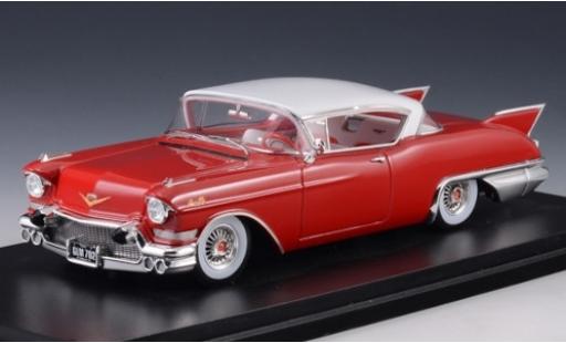 Diecast model cars Cadillac Eldorado Coupe Seville red/white 1957 1/43 Stamp Models