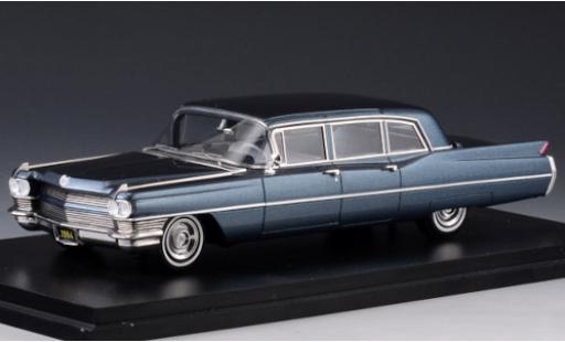 Diecast model cars Cadillac Fleetwood Limousine 75 metallic blue 1964 1/43 Stamp Models
