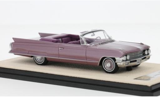 Diecast model cars Cadillac Series 62 Convertible pink 1962 1/43 Stamp Models
