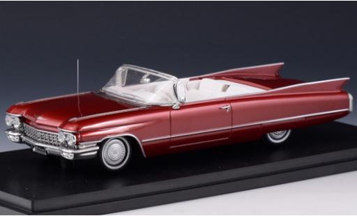 Diecast model cars Cadillac Series 62 Convertible metallic red 1960 1/43 Stamp Models