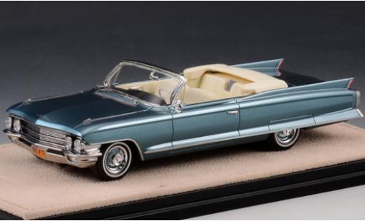 Diecast model cars Cadillac Series 62 Convertible metallic blue 1962 1/43 Stamp Models