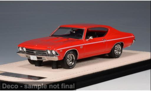 Diecast model cars Chevrolet Chevelle SS 396 red 1969 1/43 Stamp Models