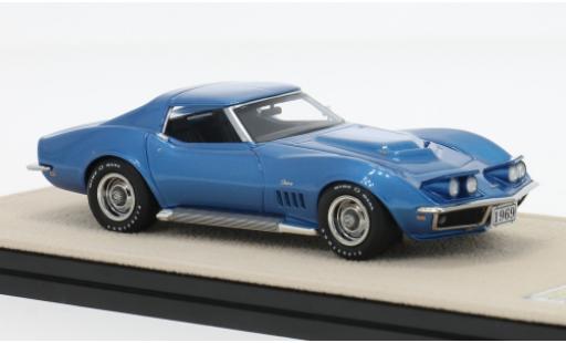Diecast model cars Chevrolet Corvette course L88 blue 1969 1/43 Stamp Models