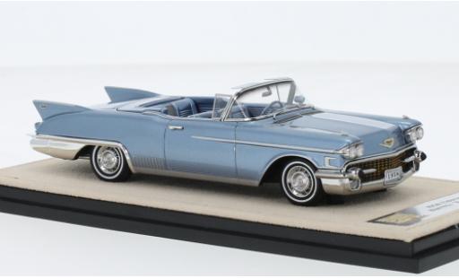 Diecast model cars Cadillac Eldorado Biarritz Raindrop metallise blue 1958 1/43 Stamp Models