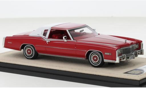 Diecast model cars Cadillac Eldorado Biarritz red/white 1978 1/43 Stamp Models