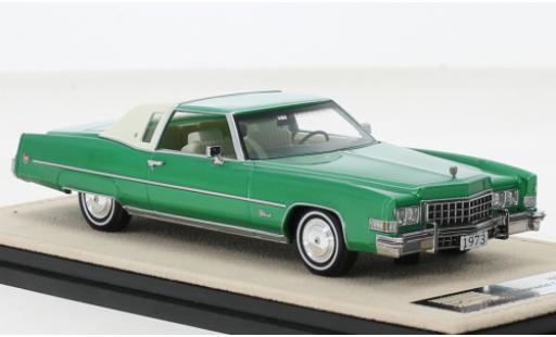 Diecast model cars Cadillac Eldorado Convertible Custom metallise green 1973 1/43 Stamp Models