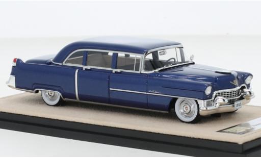 Diecast model cars Cadillac Fleetwood Limousine 75 metallise blue 1955 1/43 Stamp Models