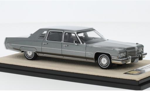 Diecast model cars Cadillac Fleetwood Limousine 75 metallise grey 1973 1/43 Stamp Models