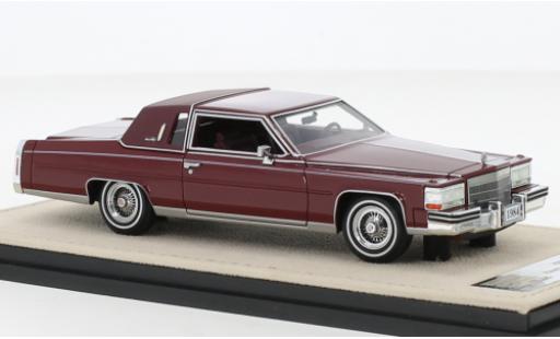 Diecast model cars Cadillac Fleetwood Coupe Brougham red 1984 1/43 Stamp Models