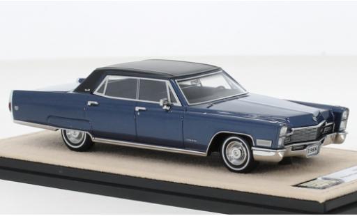 Diecast model cars Cadillac Fleetwood Brougham metallise blue/black 1968 1/43 Stamp Models
