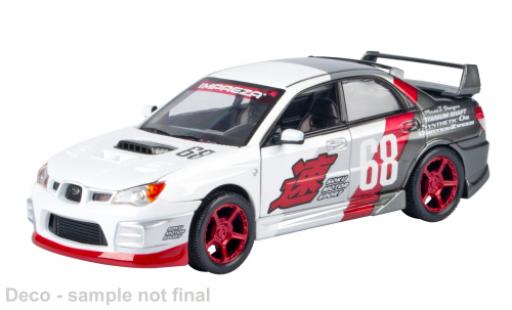 Diecast model cars Subaru Impreza STI WRX white/grey 1/24 Motormax