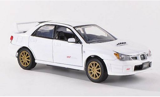 Subaru Impreza STI 1/24 Motormax white diecast model cars