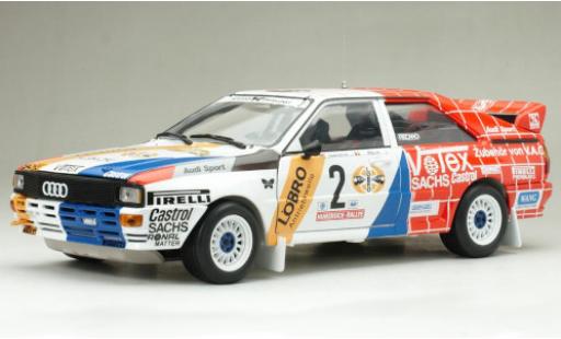 Diecast model cars Audi Quattro a1 No.2 Votex Rally DM Rally Hunsr&Atilde;&frac14;ck 1984 H.Demuth/W.Lux 1/18 Sun Star