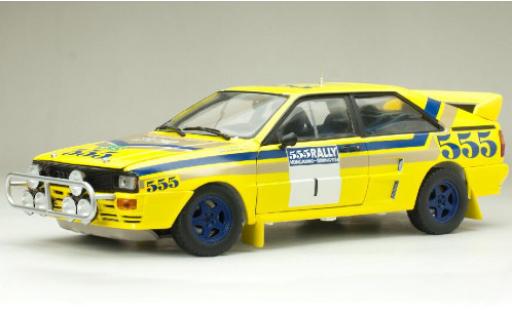 Diecast model cars Audi Quattro a2 No.1 555 Rally Hong Kong-Peking 1986 y compris les Decals S.Blomqvist/B.Berglund 1/18 Sun Star