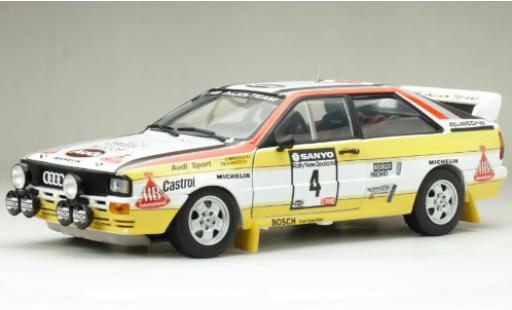 Diecast model cars Audi Quattro a2 No.4 HB Team HB Rally Neuseeland 1984 y compris les Decals H.Mikkola/A.Hertz 1/18 Sun Star
