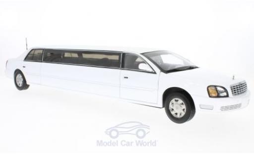 Diecast model cars Cadillac Deville Limousine white 2004 1/18 Sun Star