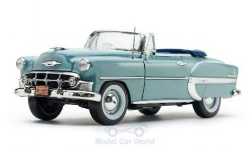 Diecast model cars Chevrolet Bel Air Convertible blue 1953 1/18 Sun Star