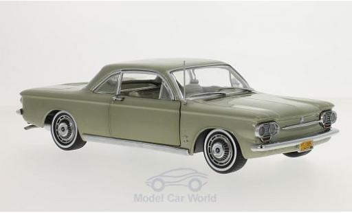 Diecast model cars Chevrolet Corvair Coupe metallic green 1963 1/18 Sun Star