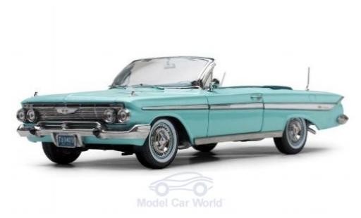 Diecast model cars Chevrolet Impala Convertible turquoise 1961 1/18 Sun Star