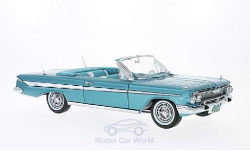 Diecast model cars Chevrolet Impala Convertible metallic turquoise 1961 1/18 Sun Star
