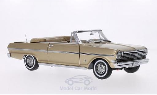Diecast model cars Chevrolet Nova Convertible metallic brown 1963 hood ge&Atilde;&para;ffnet 1/18 Sun Star