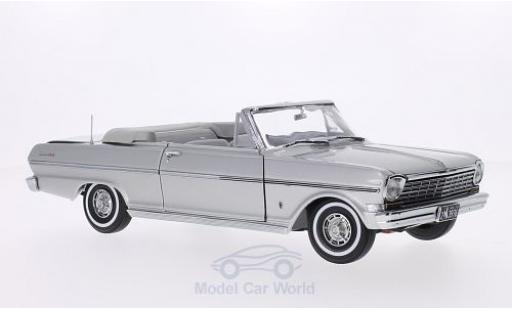 Diecast model cars Chevrolet Nova Convertible grey 1963 hood ge&Atilde;&para;ffnet 1/18 Sun Star