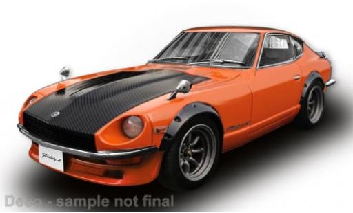 Diecast model cars Datsun Fairlady Coupe Z (S30) orange/carbon RHD 1970 1/18 Sun Star