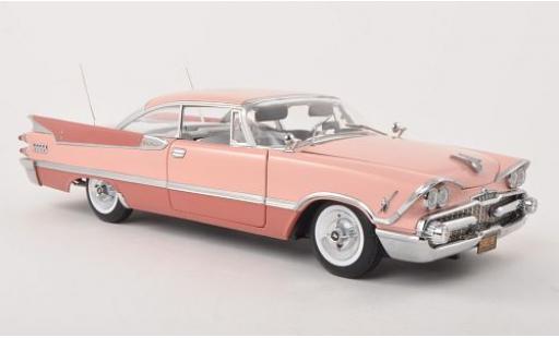 Diecast model cars Dodge Custom Royal Lancer Coupe Hard Top pink/pink 1959 1/18 Sun Star